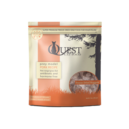 Steve's Real Food Cat Quest Freeze Dried Raw Nuggets Pork 10 oz