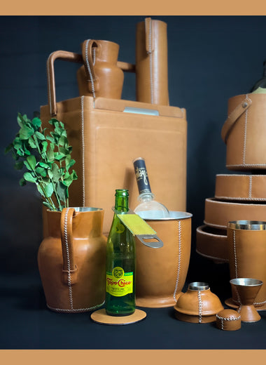 La Fiesta | Tall Leather Cooler with Handle (18Q)