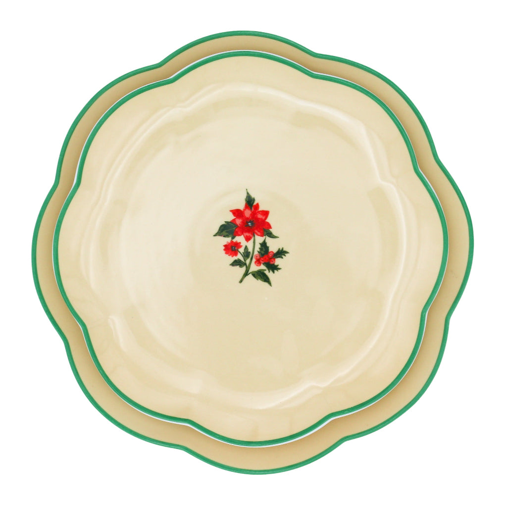 Fabled Flora Scalloped Starter Plate - Set of 4 (+1 Bonus Plate)
