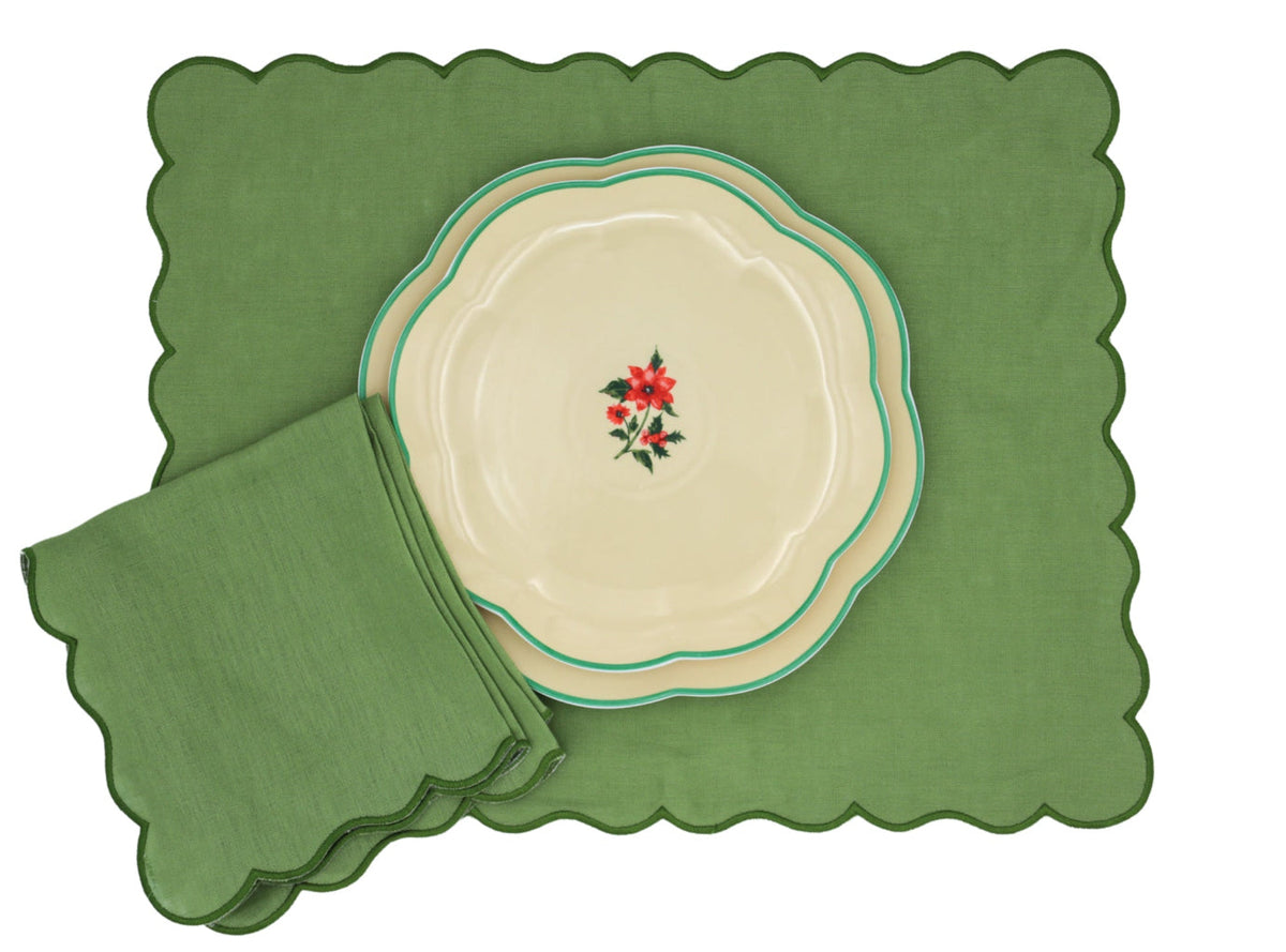Fabled Flora Scalloped Starter Plate - Case of 12 Plates (+3 Bonus Plates)