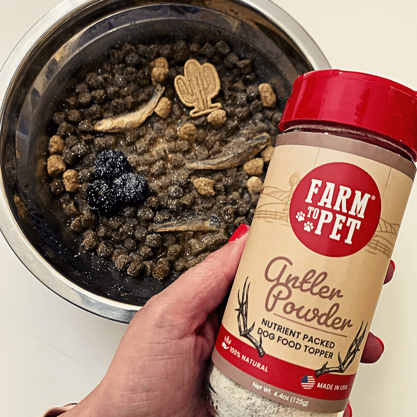 Treat Topper Antler Powder Dog Food Topper | Nutritional Supplement for Dogs and Cats