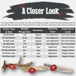 Elk Antler Dog Chews | All-Natural Whole and Split Elk Antler Chews for Dogs