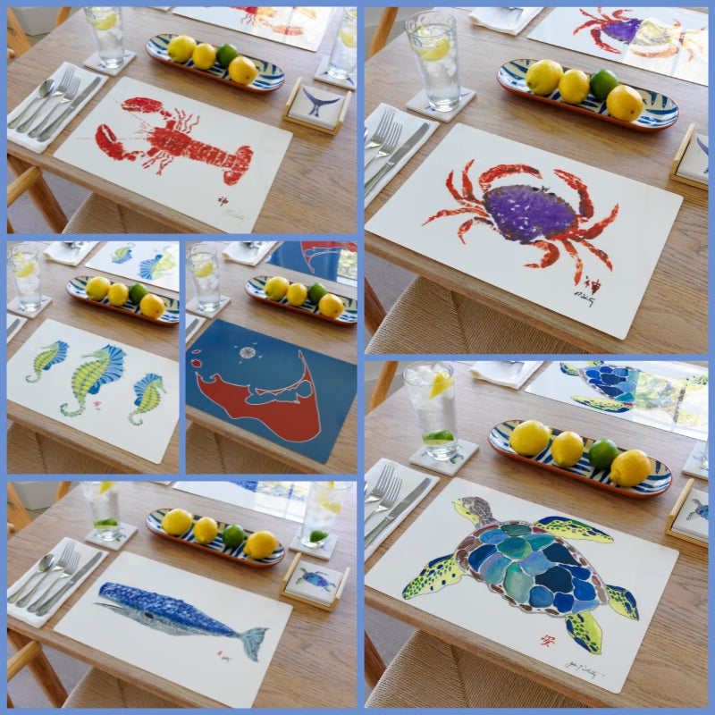 Grey Lobster Placemat | Nautical