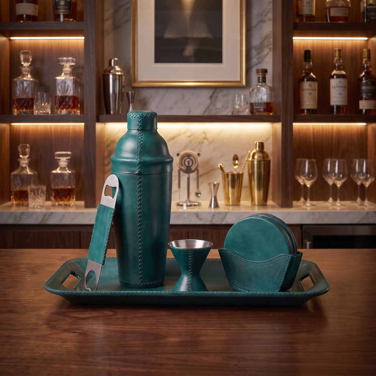 Salud | The All Leather Cocktail Shaker Collection