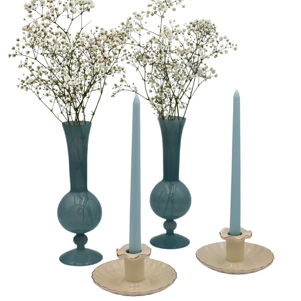 Gilded Cream Candle Holder - Pair