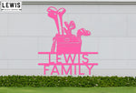 Golf Bag Custom Name Metal Sign
