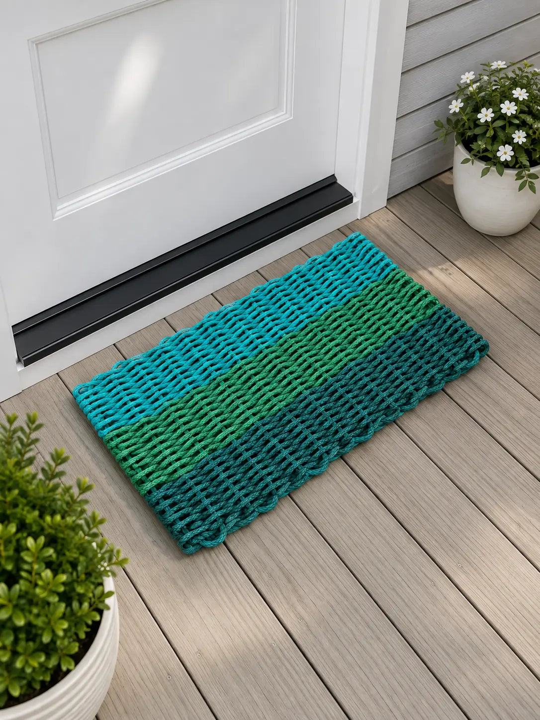 Green Ombre Lobster Rope Doormat
