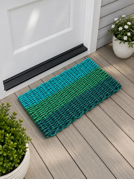 Green Ombre Lobster Rope Doormat