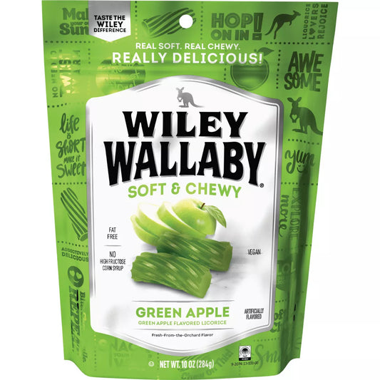 Wiley Wallaby Licorice Green Apple 10oz