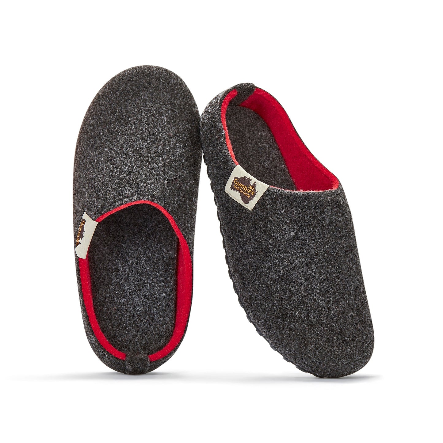 Outback Slippers - Women's - Charcoal & Red