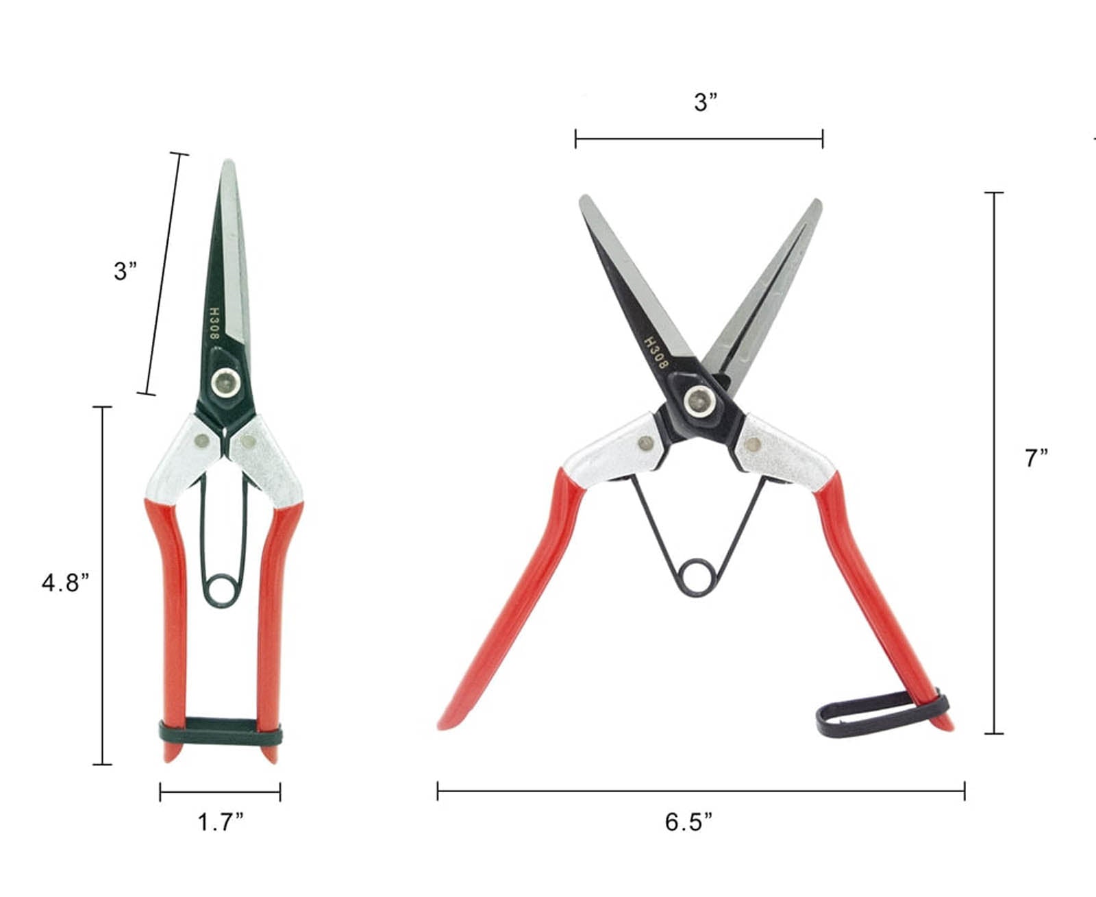 3-inch Long Blade Carbon Steel Thinning Shear w/wishbone spring