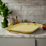 Hermana | 16” Serving Tray with Embroidered Handles