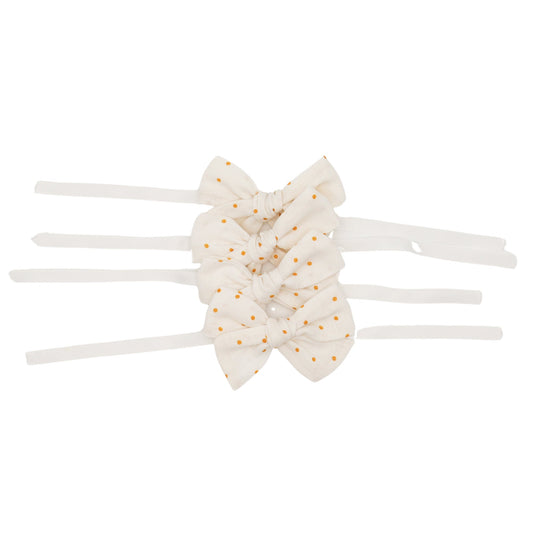Honeyed Polkadot Linen Napkin Bow Ties – Set of 6