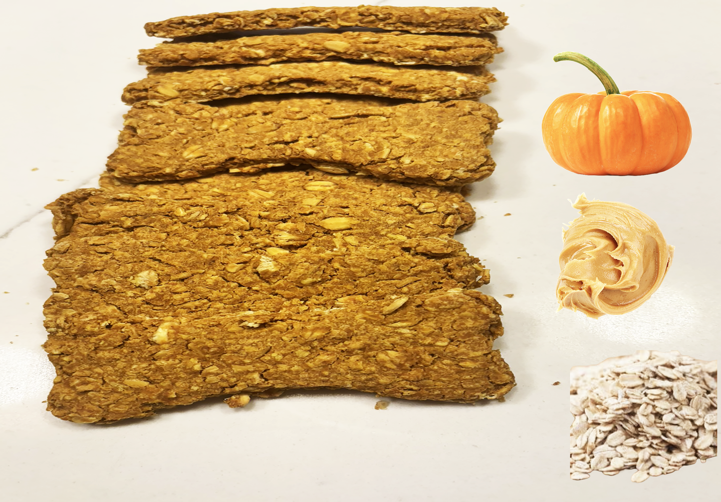 Pumpkin Peanut Butter Bones for Dogs - Gluten Free