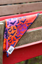 Spooky Bat Squares Dog Bandana