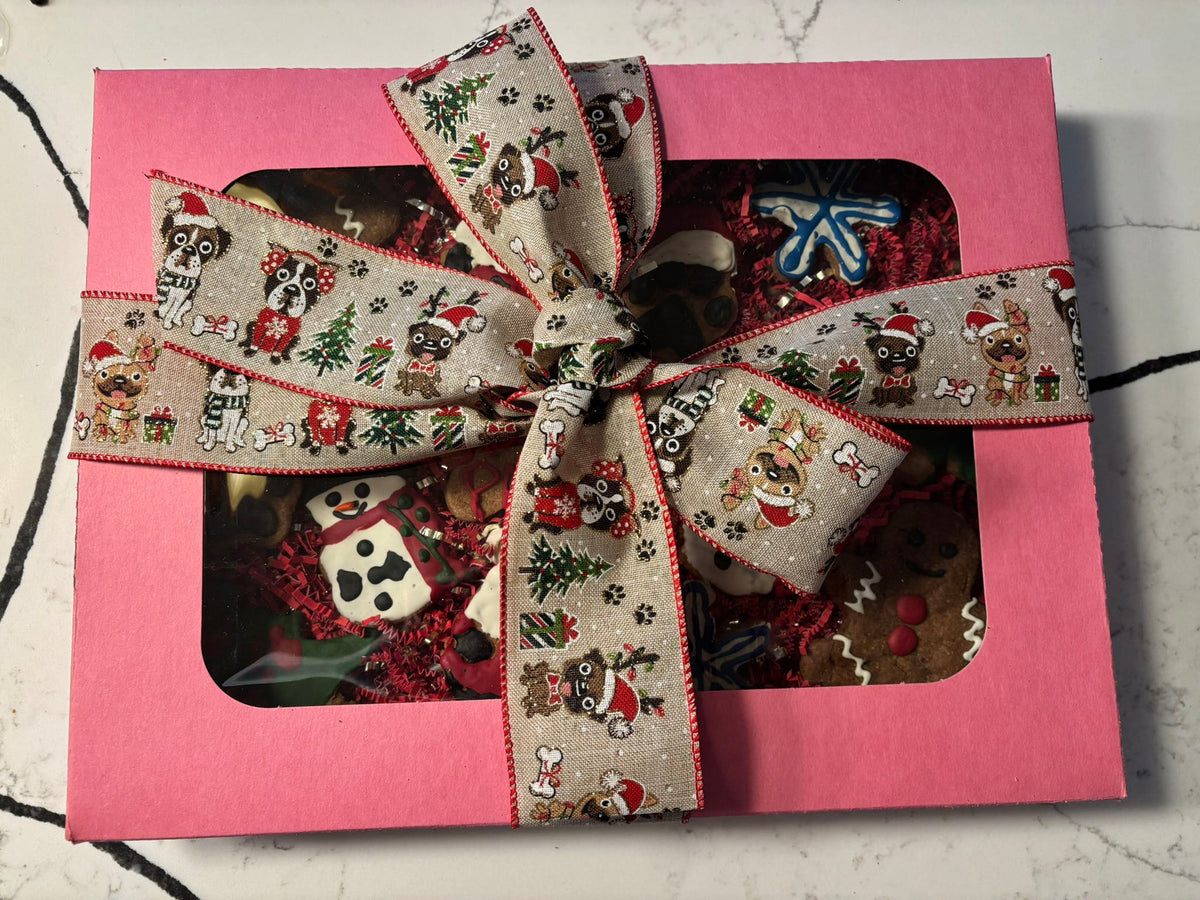 Whimiscal Organic Happy Pawlidays Christmas Dog Cookie Box
