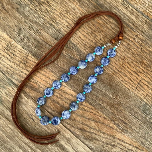 Sodalite Hatband, Blue Gemstone Hat Band