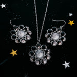 CLEARANCE Moon Phases Halo Dangle Earrings