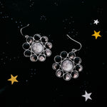 CLEARANCE Moon Phases Halo Dangle Earrings