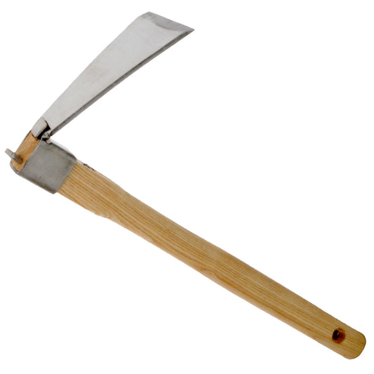 Stainless Steel Hoe with 6 x 3-inch blade head and 15-inch ash handle
