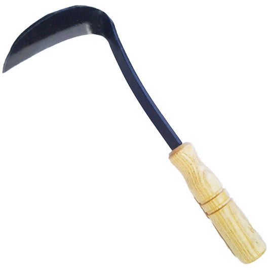 Clad Moon Weeding Sickle, Heavy gauge 4.5-inch steel blade