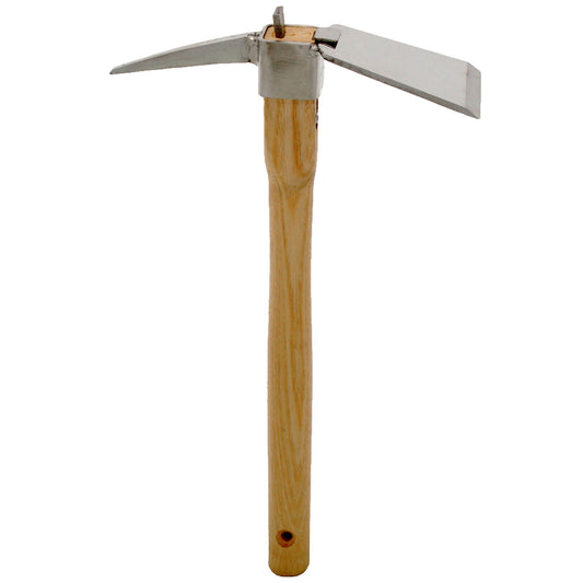 SS Planting Hoe w/2.5-inch blade head, 3-inch pick & 15-inch ash handle