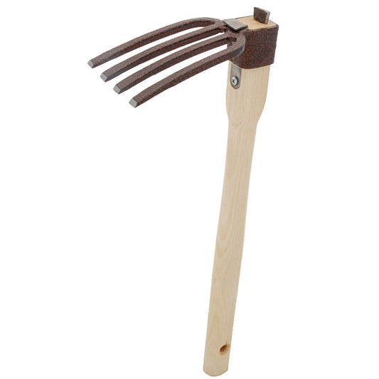 Steel 4-prong Cultivator w/15-inch ash handle
