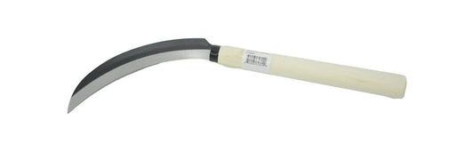 Non-serrated 6.5-inch blade sickle with wood handle