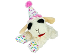 Multipet Lamb Chop w/Birthday Hat Dog Toy 10.5"