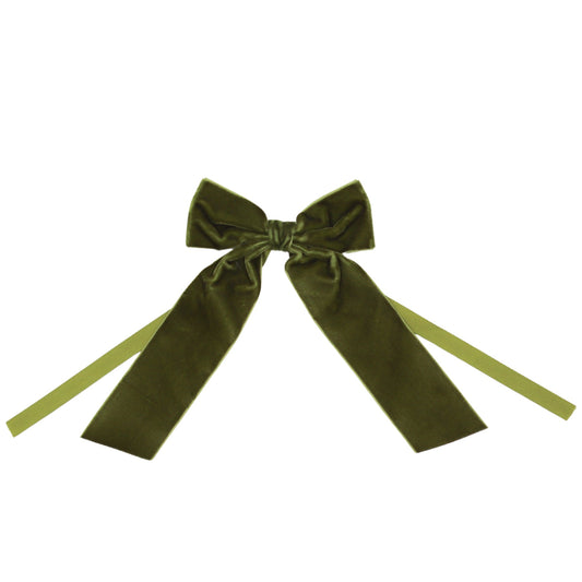 Large Forest Green Velvet Napkin Bow Ties – Set of 6
