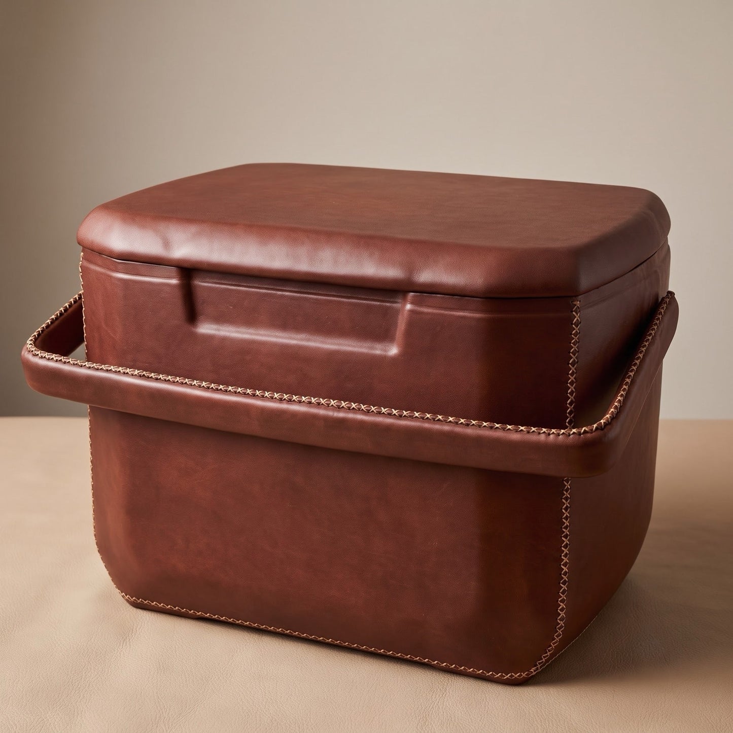 Picnic | Small Leather Cooler with Handle (10Q)