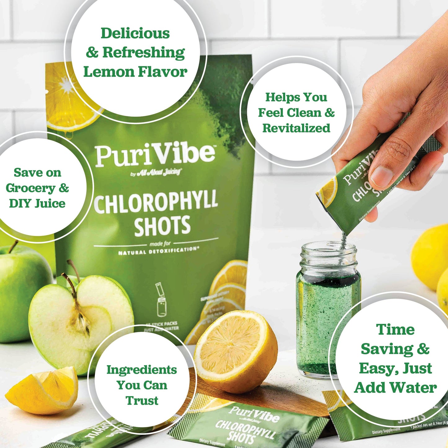 PuriVibe Chlorophyll & Lemon Juice Shots