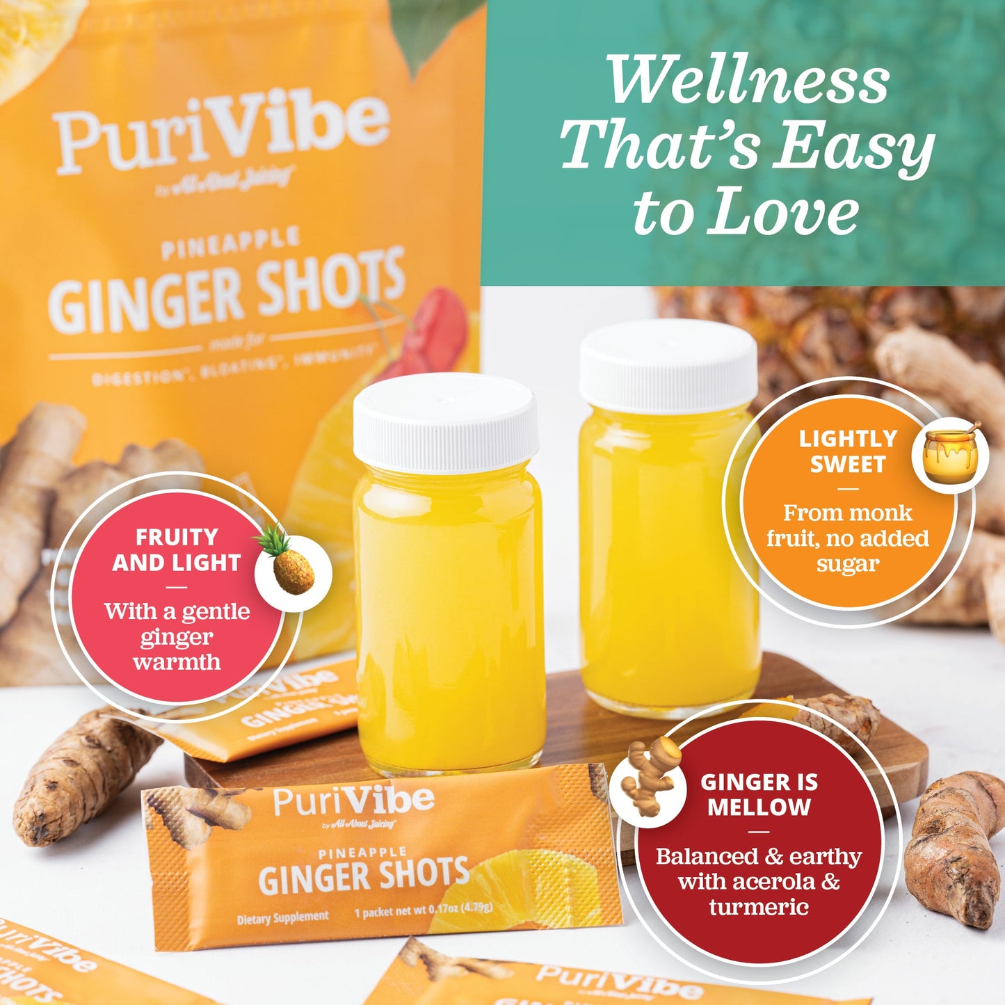 PuriVibe Pineapple Ginger Shots