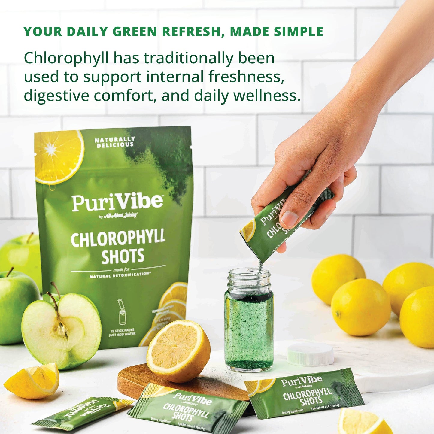 PuriVibe Chlorophyll & Lemon Juice Shots