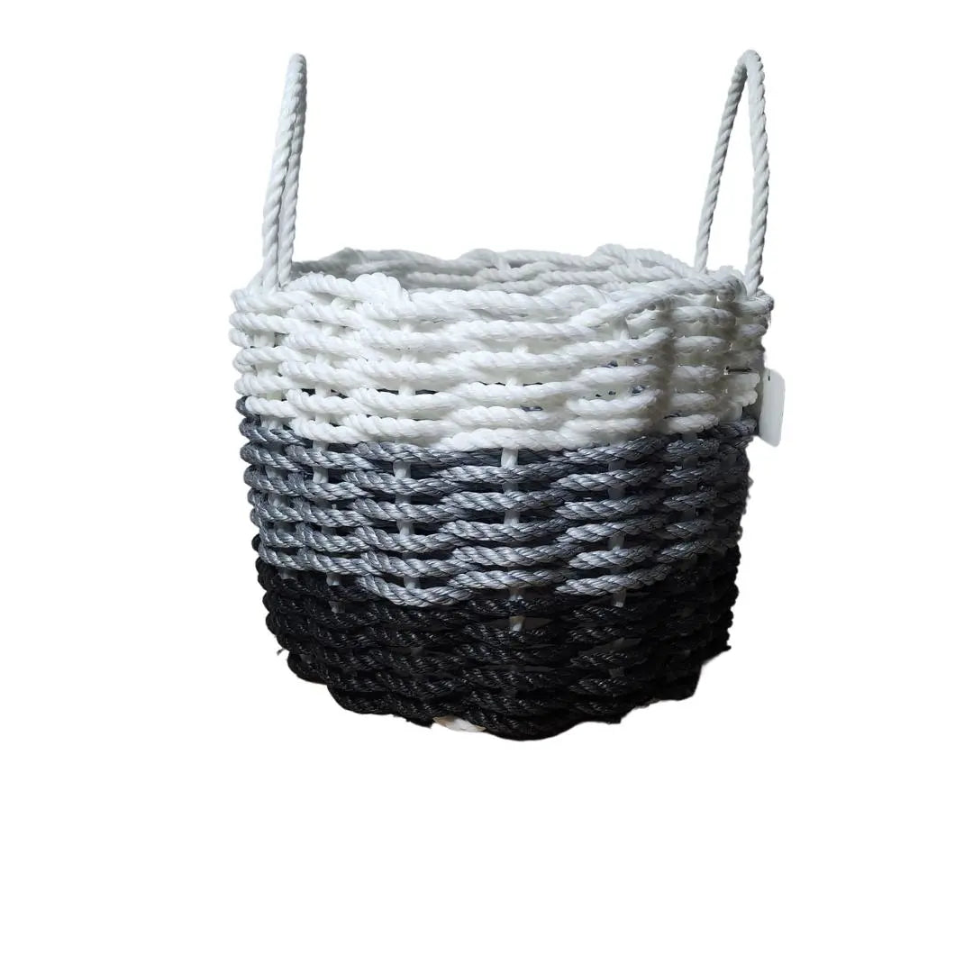 Black, Gray & White Ombre Rope Basket