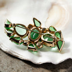Green Rhinestone Brooch
