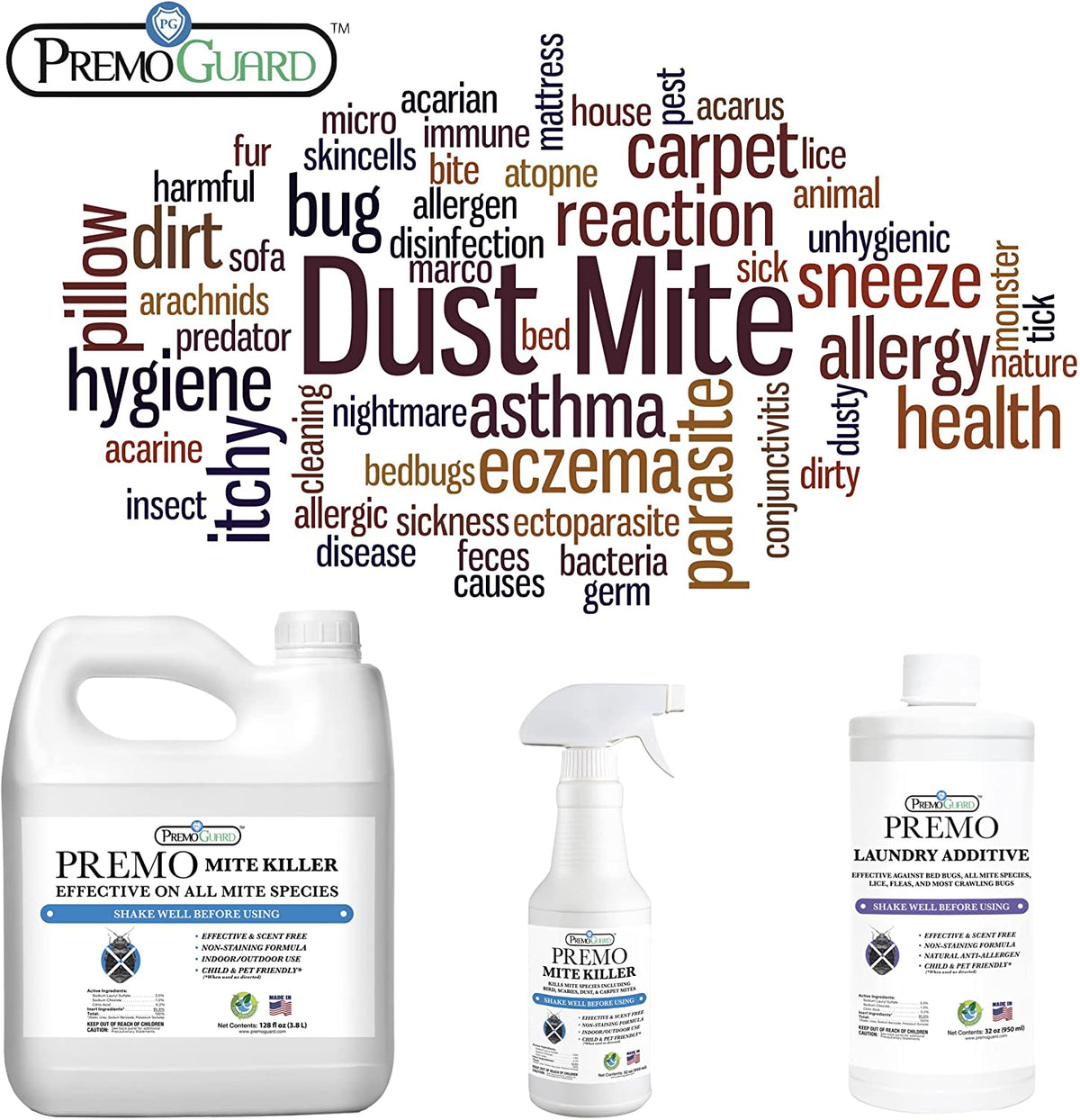Mite Killer Spray 32 oz | Natural & Non-Toxic | Premo Guard