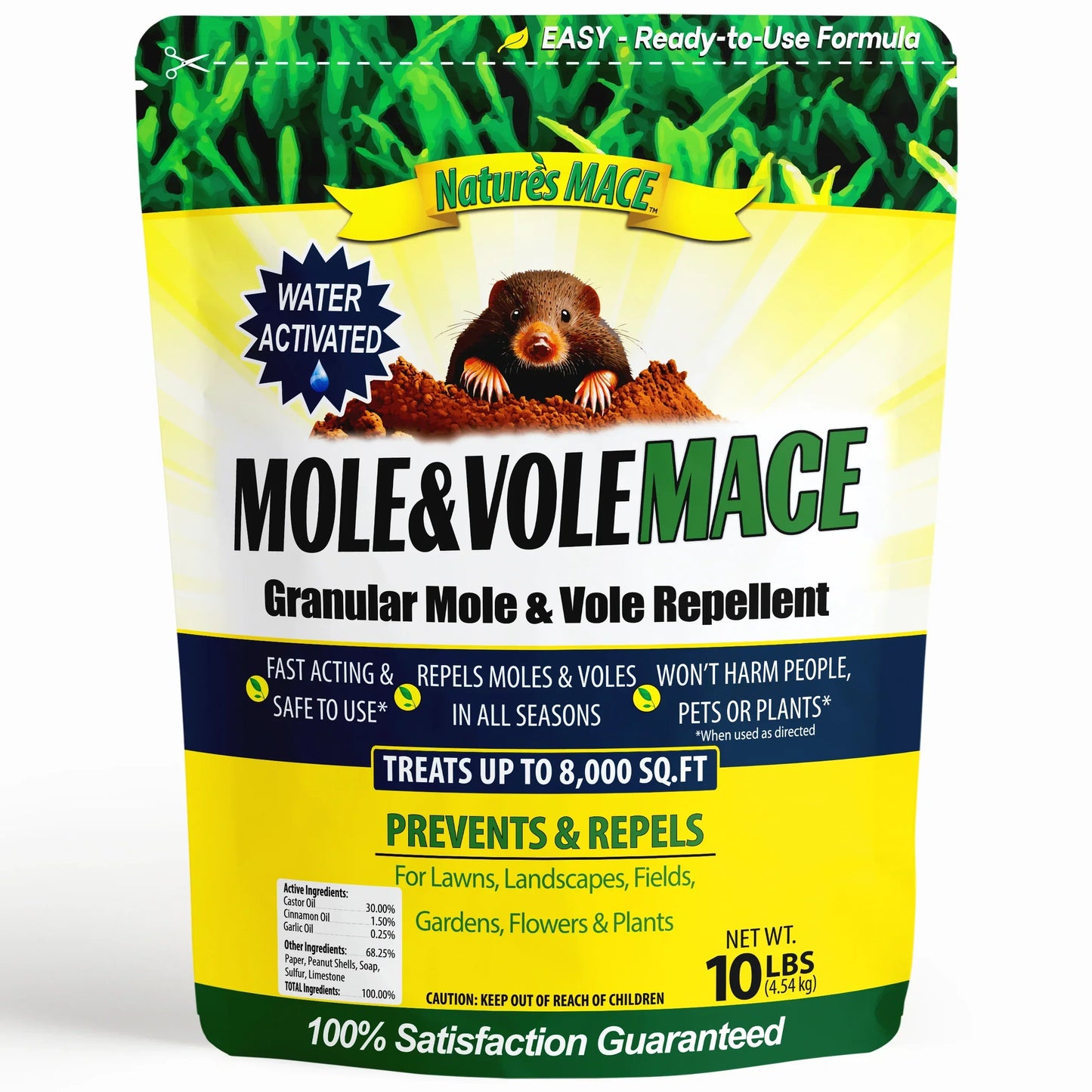 Nature's Mace MOLE & VOLE Granular Bag  10lbs