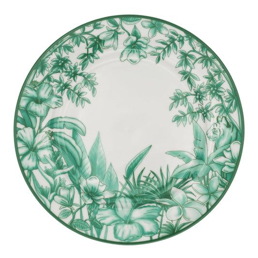Monsoon Verdant Porcelain Dinner Plates – Case of 12 (+3 Bonus Plates)