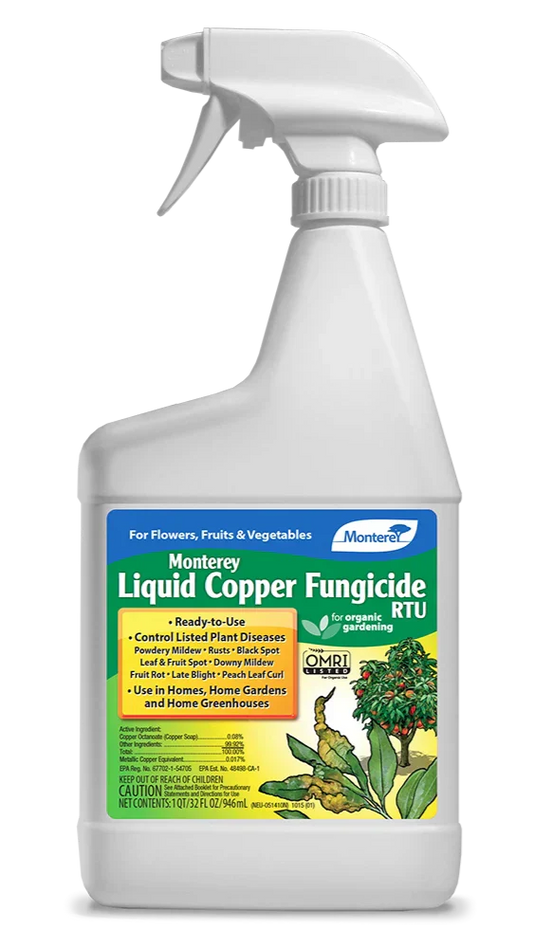 Monterey RTU Liquid Copper Soap Fungicide 32oz