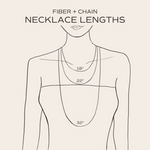 Square Knot Fiber + Chain Necklace