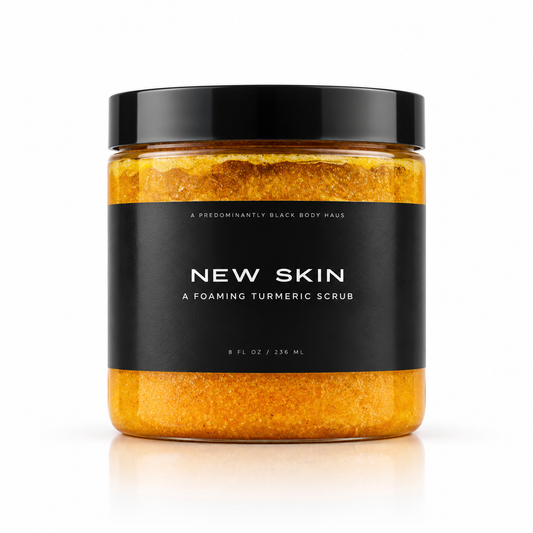 NEW SKIN, A FOAMING TURMERIC SCRUB