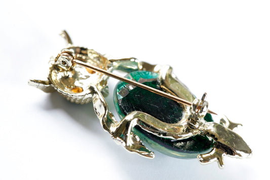 Owl Rhinestone Brooch