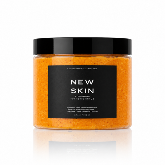 NEW SKIN, A FOAMING TURMERIC SCRUB