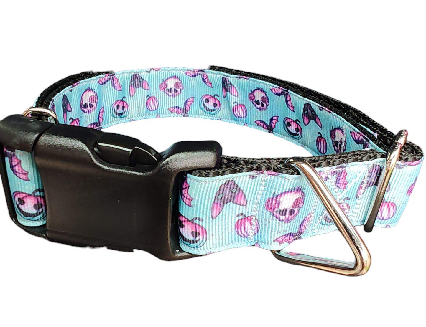 Halloween Blue Spooky Season Nylon Dog Collar