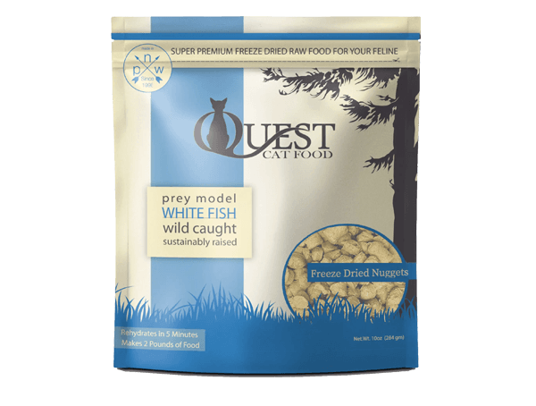 Steve's Real Food Cat Quest Freeze Dried Raw Nuggets Whitefish 10 oz