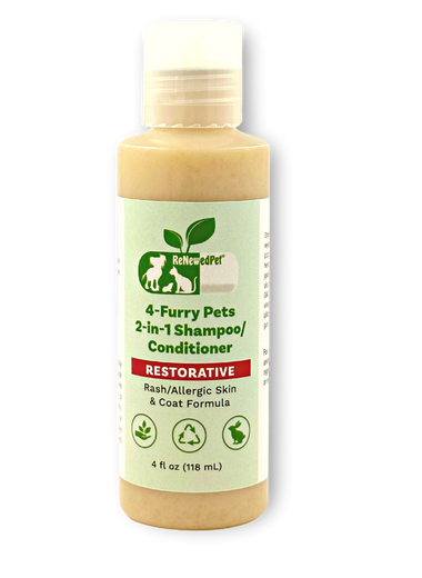 4-FURRY PETS 2-IN-1 * RESTORATIVE SHAMPOO & CONDITIONER