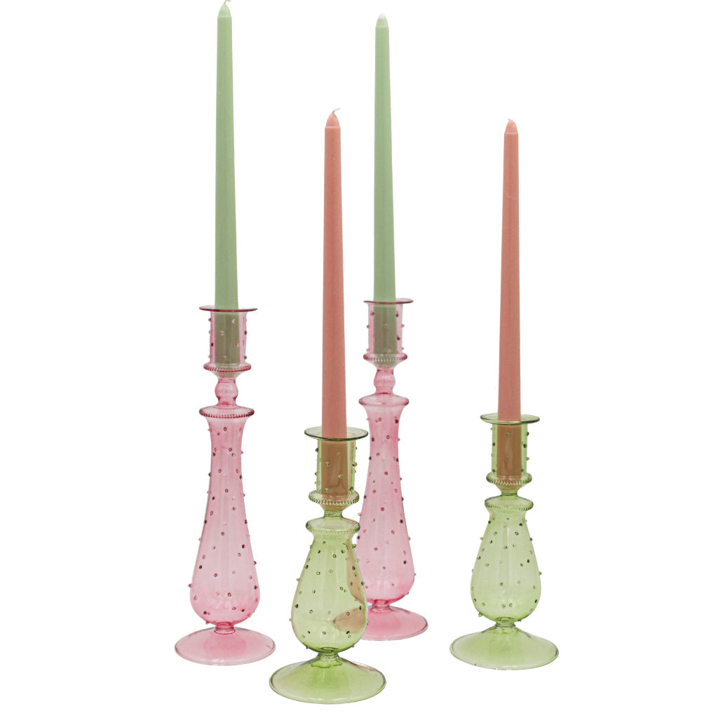 24 Extra Tall Rose Glow Taper Candle - 6 Packs of 4