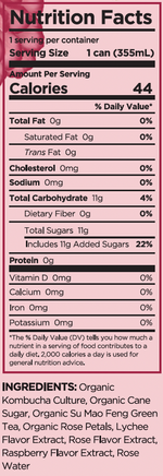 Rose Petal & Lychee Kombucha