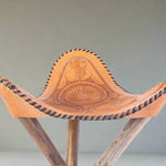 Caballero | Hand-tooled Leather Picnic Stool